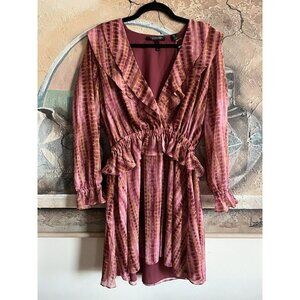 NWT Scotch & Scoda Batik Print Dress With Drop Waist Mini Sz Small